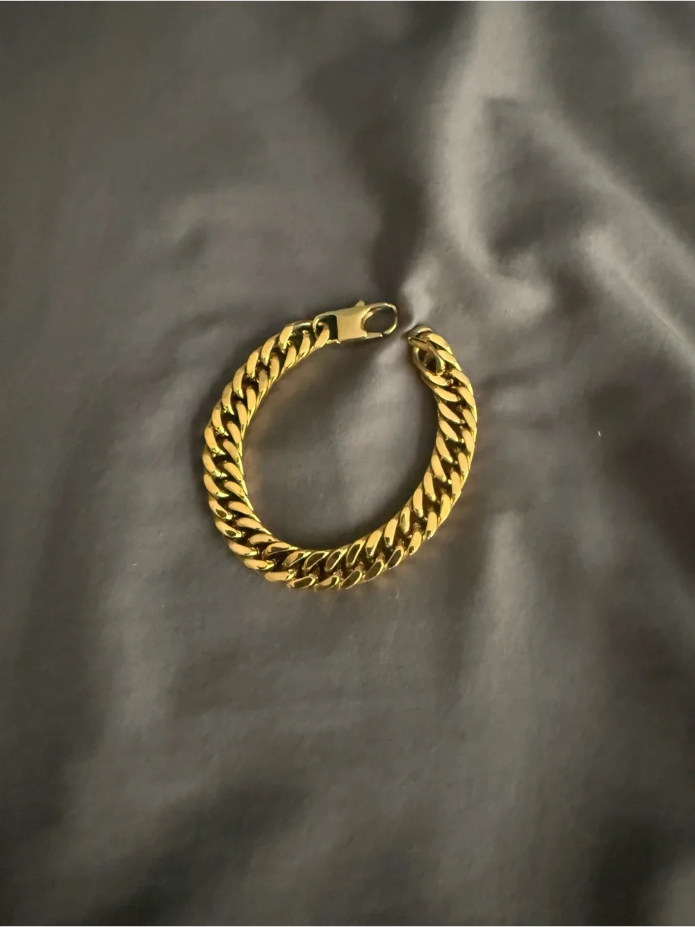 Gold plated Curb Chain Bracelet for Men - Classic Link Design